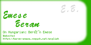 emese beran business card